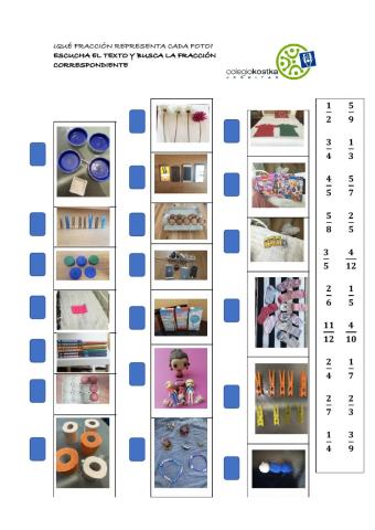 Reconocer fracciones con fotos reales