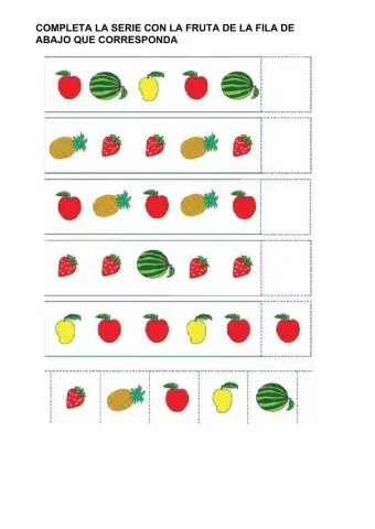 Seriaciones de frutas