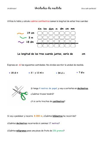 Equivalencias unidades de medida I