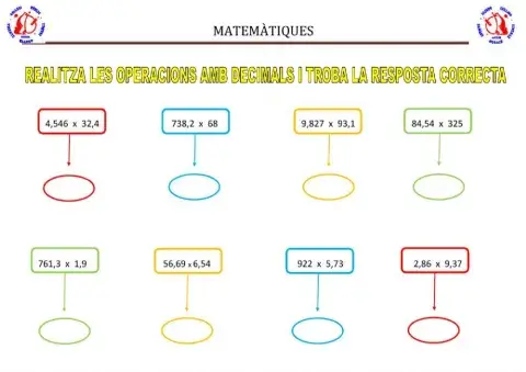 Multiplicacions de nombres decimals