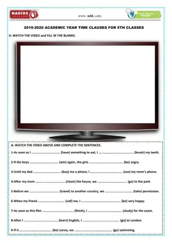 5th Grades Time Clauses