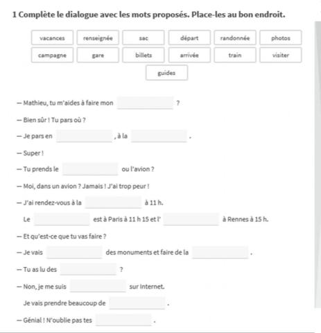 Dialogue sur un voyage