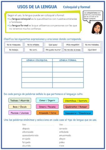 Lengua coloquial y culta