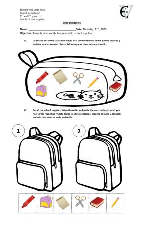 School supplies Listening