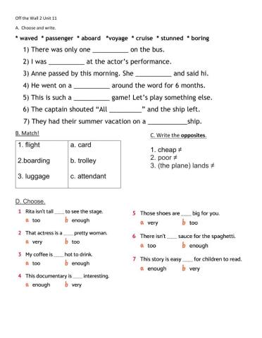 Off the Wall 2 Unit 11