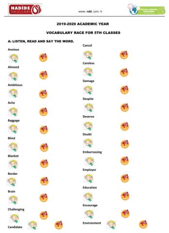 5th Grades Alphabet Race-1(speak)