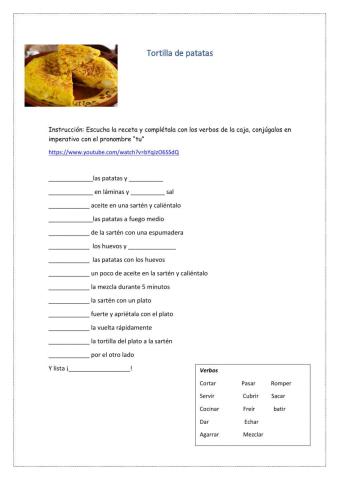 Receta - Imperativo ELE