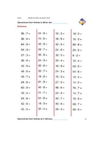 Càlcul mental 2 minuts