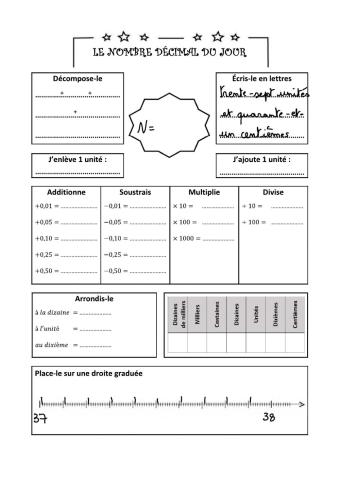 S9 - Le nombre décimal du jour