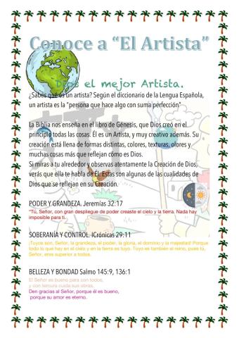 Dios, el mejor artista