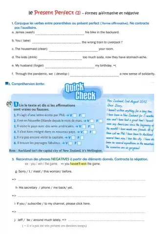 Present Perfect - basic exercises