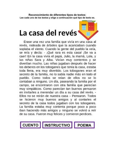 Reconocimiento de tipos de textos