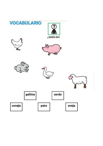 Vocabulario animales domésticos