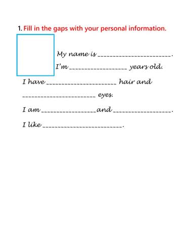 Writing personal information