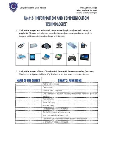 UNIT 2 Information and technologies