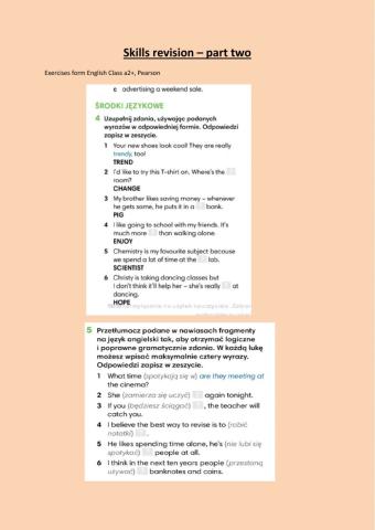 Skills revision 7-8 part two