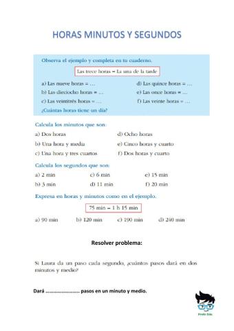 Horas minutos segundos