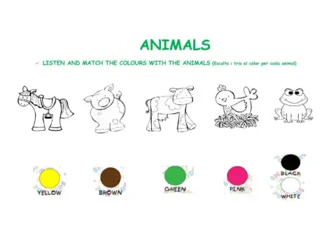 Animals and colours