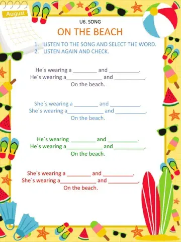 Song about clothes and summer