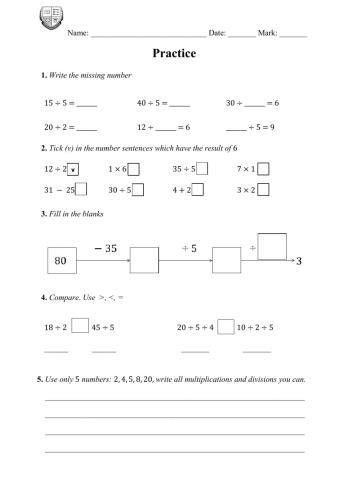 Practice on class: 5 as a divisor