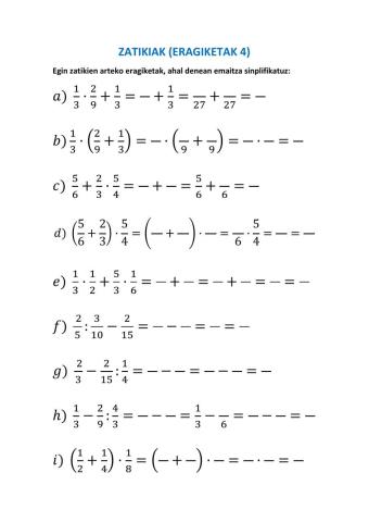 Zatikiak (Eragiketak 4)