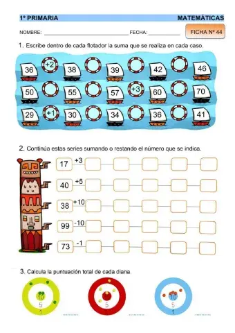 Matemáticas 1º - Ficha 44