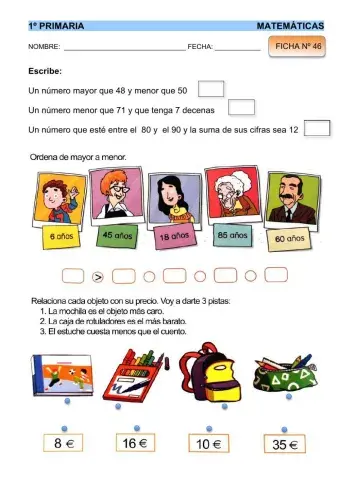 Matemáticas - Ficha 46