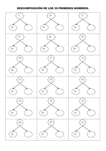 Descomponer hasta 30. OAOA