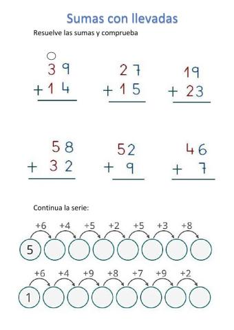 Sumas con llevadas