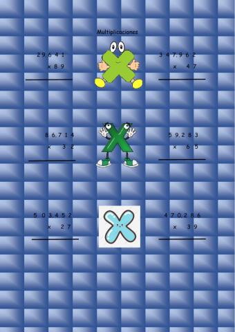 Ficha de multiplicaciones
