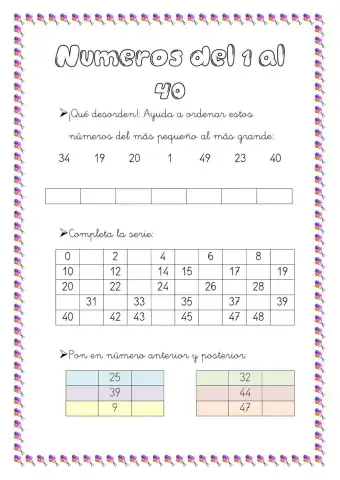 Números del 1 al 49