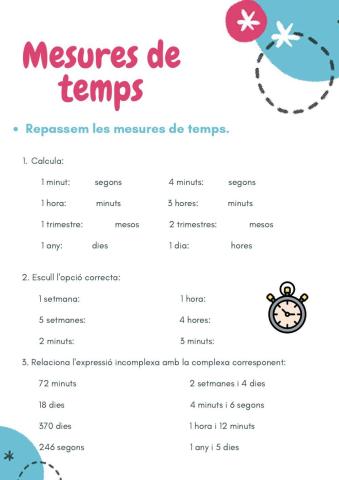 Les mesures de temps