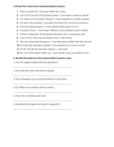 Present perfect passive