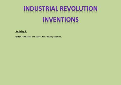 Inventions in Industrial Revolution