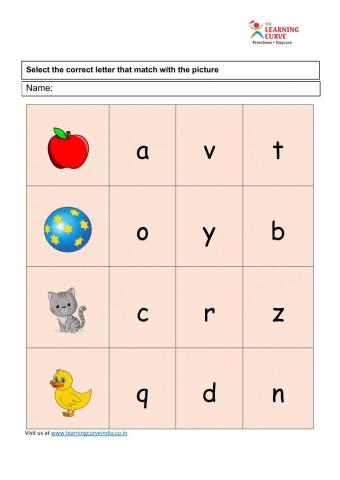 Nursery English Worksheet Final