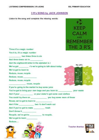 3R's SONG by JACK JOHNSON