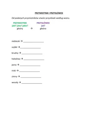 Przymiotnik i przysłówek