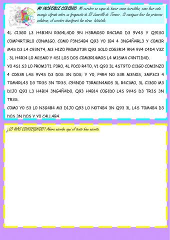 Descifrar el mensaje