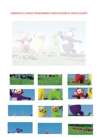 Puzzle 12 pezzi teletubbies