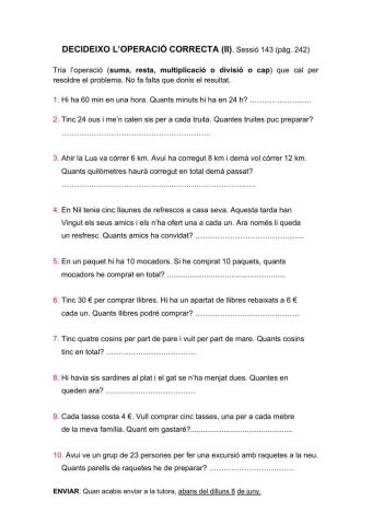 Decideixo l'operació correcta