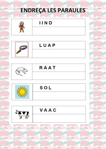 Endreça les lletres