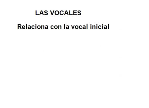 Vocales inicales