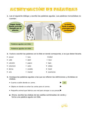 Acentuación de palabras