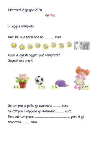 Verifica su euro, dati e relazioni