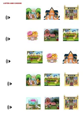 Places around-listening and speaking