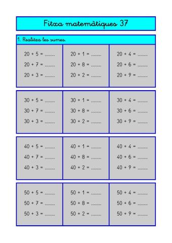 Fitxa de matemàtiques 37