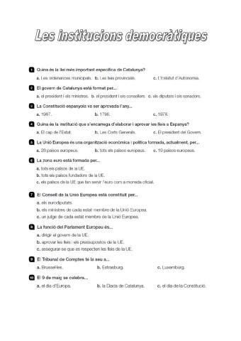 Les institucions democratiques