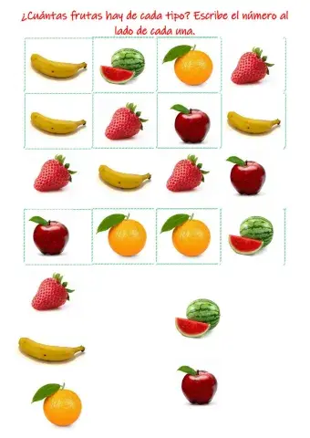 Cuenta las frutas