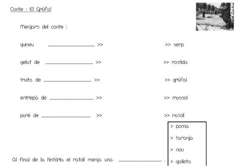 Comprensió conte El Grúfal