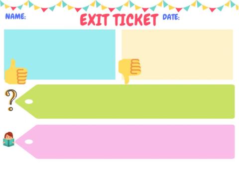 Exit ticket